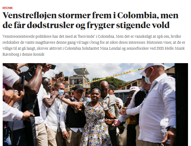 Venstrefløjen stormer frem i Colombia, men de får dødstrusler og frygter stigende vold